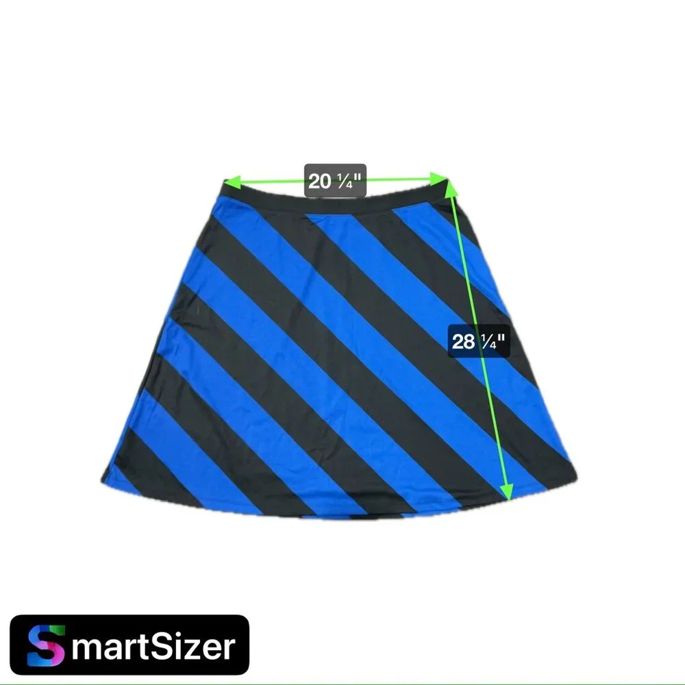 Liz Claiborne NWT Womens Blue Black Striped A-Line Skirt Size 1X